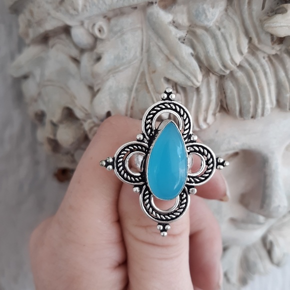 *Sale* New Chalcedony 925 Silver Ring. - Picture 4 of 8